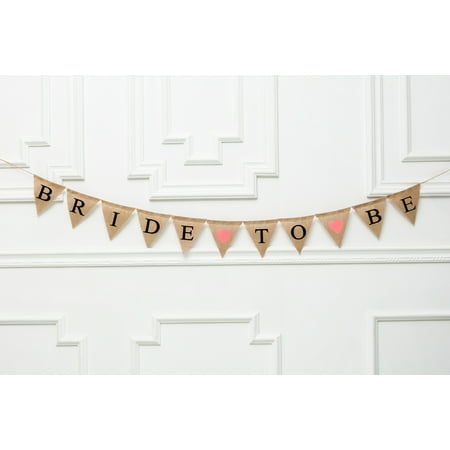 "Bride To Be" Burlap Banner- Buralp Engagement Party Decor Banner- Burlap Photo Prop- Wedding Reception Banner- Rustic Wedding Banner