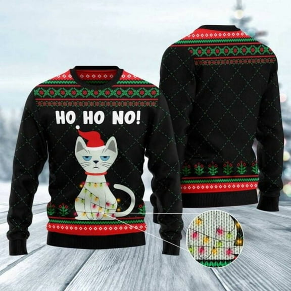 Christmas Cat Ugly Christmas Sweater, Christmas Cat Ugly Sweater, Ugly Cat Xmas Sweater