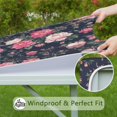 thumbnail image 6 of Pioneer Flower Floral Print Pattern Square Fitted Tablecloth with Elastic Edge,Square Table Cover,Washable Elastic Table Cover for Home Kitchen Party Decor 36"x36", 6 of 6