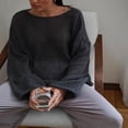 thumbnail image 3 of WBQ Women's  Thin Flared Sleeve Knit T-Shirt S-L size, 3 of 8