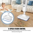 thumbnail image 5 of 2-in-1 Steam Mop with Carpet 400ml Water Tank, 20-Second Fast Heat-Up, 2 Adjustable Steam Levels, Lightweight Hardwood Floor Cleaner for Tile, Laminate & Carpet Refresh, 5 of 10