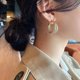 thumbnail image 4 of unbranded 2Pares Aretes Colgantes Dorados Para Mujer Ideales Para Regalo Y Uso Diario, 4 of 8