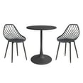 thumbnail image 4 of Jamesdar, Kurv 3-Piece Counter Height Café Set, MDF/Steel Table, Polypropylene/Steel Chairs, Black, 4 of 5