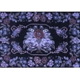 thumbnail image 1 of Ahgly Company Machine Washable Indoor Rectangle Medallion Blue French Area Rugs, 7' x 9', 1 of 4