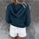thumbnail image 4 of Blusa de manga larga con bolsillo estampado a la moda para mujer, blusas informales, sudaderas con botones Pompotops FGAJ17351, 4 of 6