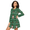 thumbnail image 3 of FORMRS Womens Long Sleeve Nightgowns Crew Neck Sleep Shirt Soft Pajamas Sizes S-3XL, Green Christmas Trees, 3 of 8