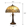 thumbnail image 3 of CHLOE Lighting DOUGAL Tiffany-style 2 Light Geometric Table Lamp 16" Shade, 3 of 6