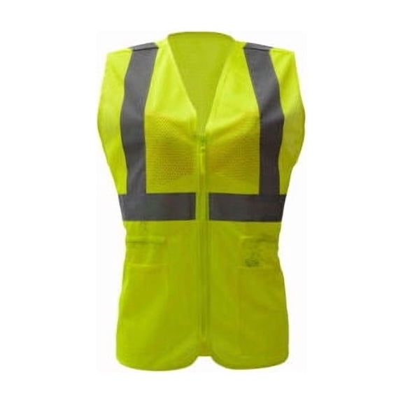 GSS Safety 7803 Class 2 Ladies Hi-Vis Safety Vest Lime S/M