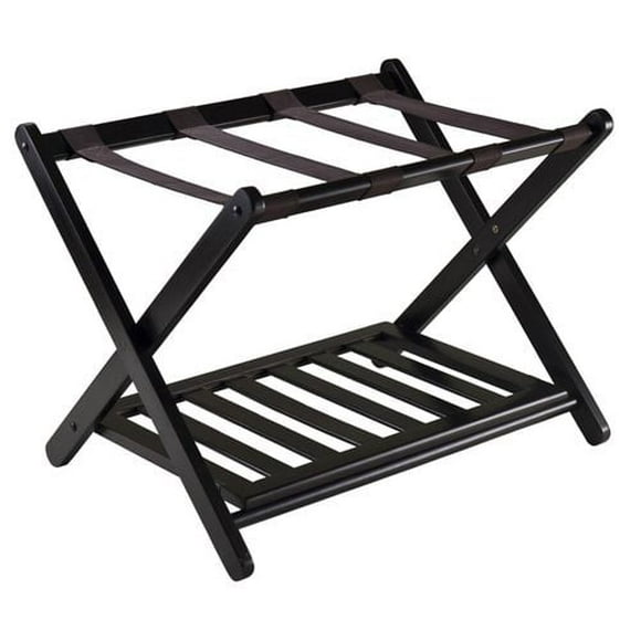 Winsome Reese Luggage Rack with Shelf, Espresso 92436