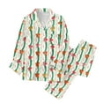 thumbnail image 5 of Christmas Pjs for Women Holiday Cute Print Long Sleeve Button down Sleepwear Nightwear Fall Pajamas Women Women's Sleepwear, 5 of 5