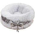 thumbnail image 2 of cat Sofa Five Color Choices Winter Long Plush Warm Cat Nest Round Bowknot Lovely Dog Nest Deep Sleep Pet Bed Cat Supplies (Color : Blue, Size : Round_, 2 of 3