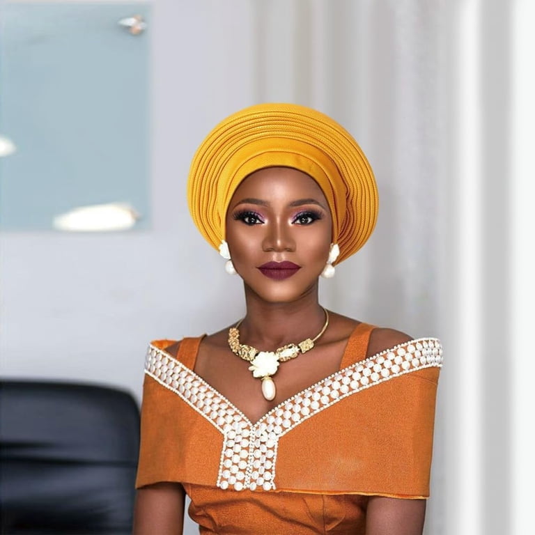 NANAHuang African Turbans for Women Nigerian Aso Oke Headtie  display picture 1
