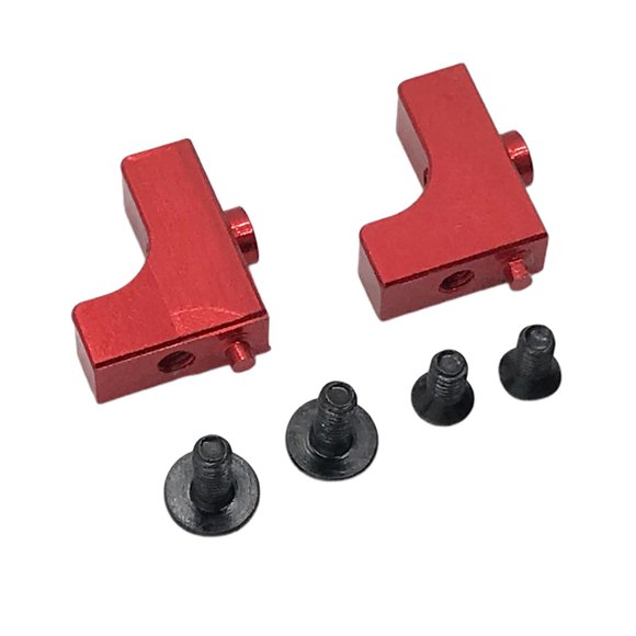2 piezas de soporte de motor de dirección para modelo de coche, piezas de repuesto, accesorios para modelo RC 0,65 rojo