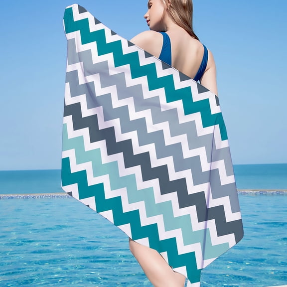 Beach Towel for Travel – Large 60x30 Inch – Lightweight Microfiber, Compact, Soft, Quick Dry, Sand Free – for Swimming, Pool, Camping, Yoga, Workout, Traveling