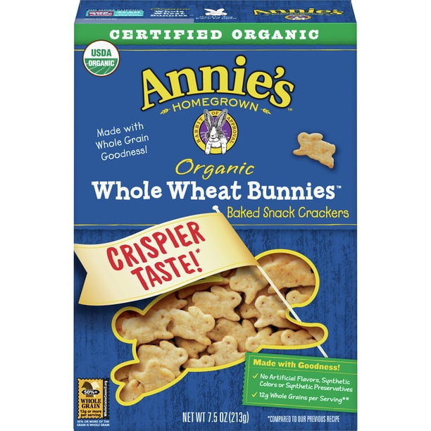 Annie's Whole Wheat Bunnies Baked Snack Crackers, 7.5 oz - Walmart.com