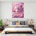 thumbnail image 4 of Mudket Framed Pink Leopard Wall Art, Jeweled Leopard Canvas Print, Cute Trendy Animal Decor for Girls Bedroom Living Room - 12"L x 8"W, 4 of 10