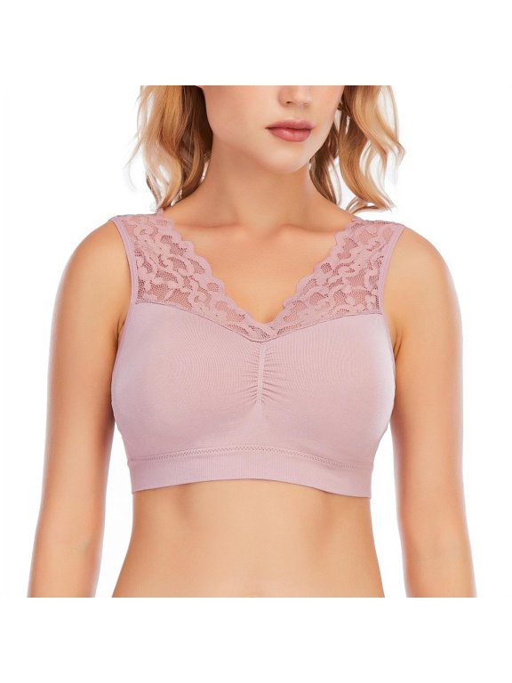 Women's Comfort Fit Wire Free Padded Bra,Plus Size