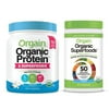 Orgain - Organic Vegan, Gluten Free Plant Based Protein & Superfoods Powder - Vanilla Bean (1.12 LB) + Superfoods Powder - Original (0.62 LB)