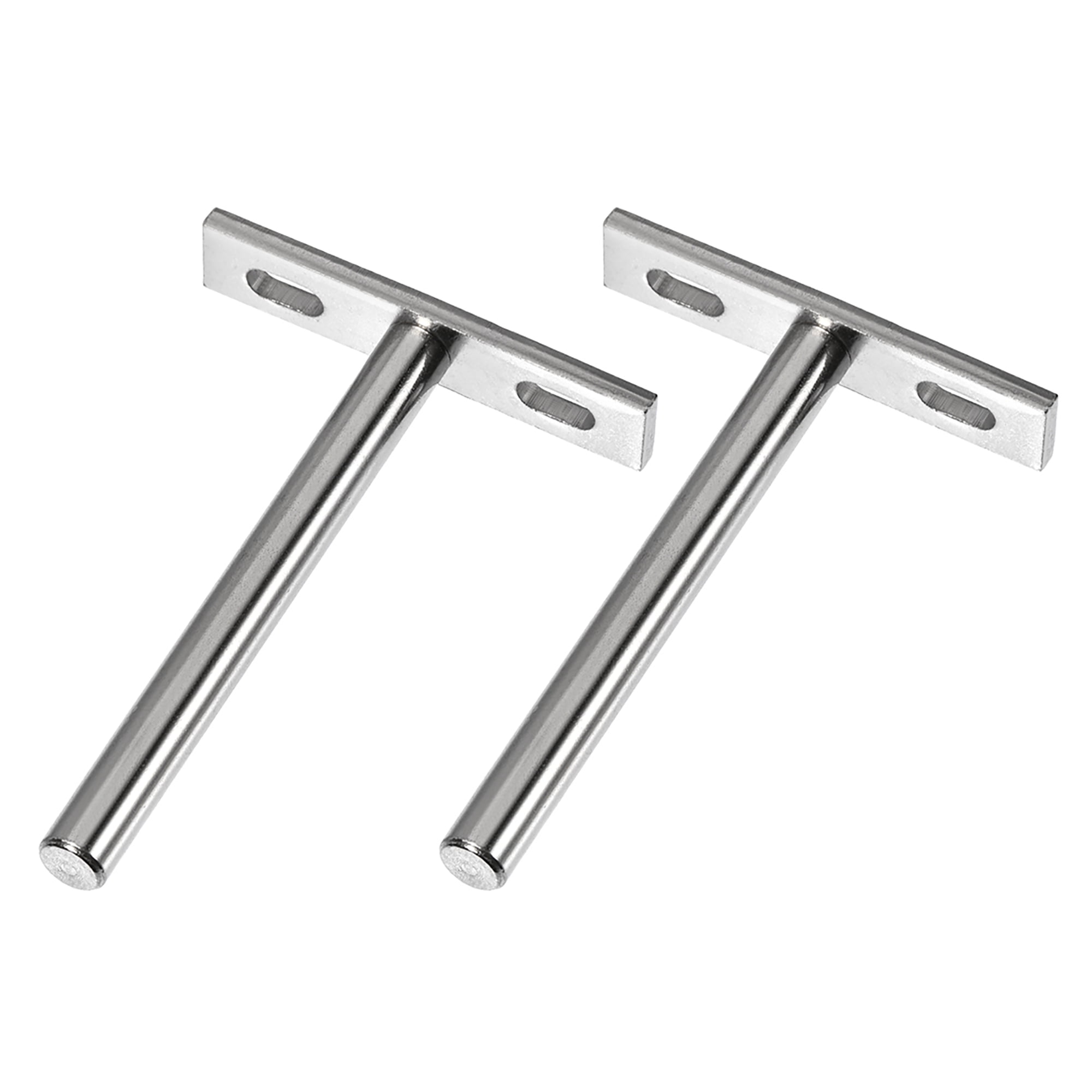 Unique Bargains Floating Shelf Invisible Support Bracket Round Shank 100mm Hardened Concealed Wall Support Set 2Pcs