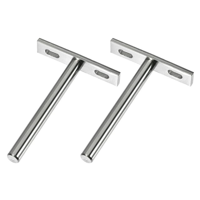 Soporte de estante flotante Uxcell con soporte invisible, vástago redondo de 100 mm, juego de soporte de pared oculto de 2 piezas