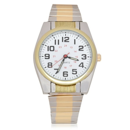 George Adult Male Analog Watch in Two-Tone with White Dial (WMM2000WM1)