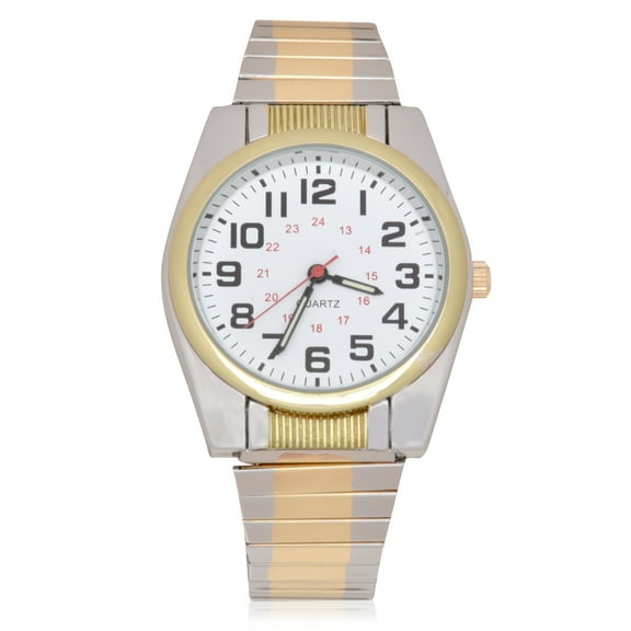 George Adult Male Analog Watch in Two-Tone with White Dial (WMM2000WM1)