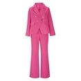 thumbnail image 5 of Horkkom Pant Suits for Women Dressy Plus Size Blazer High Waisted Straight Leg Pants Sets Business Casual Outfits, 5 of 9