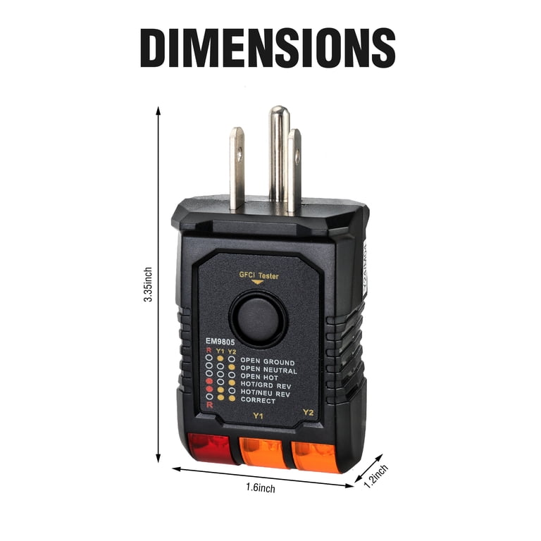 GFCI Receptacle Tester with Wiring Fault Indicator photo 2
