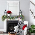 thumbnail image 5 of 5.9Ft Artificial Norfolk Pine Garlands With Colorful Lights Prelit Christmas Garland Real Touch Pine Artificial Faux Greenery Garland Christmas Decoration For Table Mantle Wall Fireplace(Green-180Cm), 5 of 6