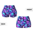 thumbnail image 5 of Lsque Flower Happy Skull Pattern High Waisted Biker Shorts for Women-Tummy Control Fitness Athletic Workout Running Yoga Gym Shorts,Moisture-Wicking-X-Large, 5 of 9