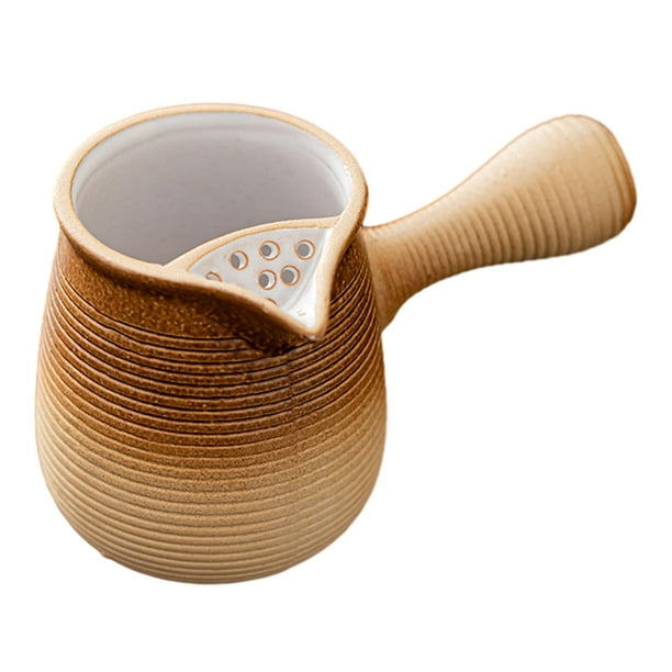 Infusor de té de tetera de cerámica, tetera tradicional china de 500 ml con filtro de té con mango lateral para senderismo en el hogar al aire libre, , estilo A perfecl Tetera con infusor