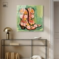 thumbnail image 3 of Wildflower Cowboy Boots Acrylic Trendy Cowboy Decor by Art Remedy, Ready to Hang, 30 x 30, 3 of 7