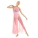 thumbnail image 5 of Traje de baile lírico para mujer, sin mangas, Halter, lentejuelas, Maxi, Ballet, baile de salón, vestido de actuación en escenario con leotardo incorporado, 5 of 5