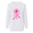 thumbnail image 5 of Olyvenn Women Breast Cancer Sweatshirt Pink Ribbon Sweater Cancer Awareness Long Sleeve Casual Fall Crewneck Pullover White M, 5 of 6