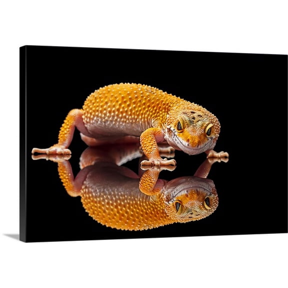 Great BIG Canvas Aditya Permana Premium Thick-Wrap Canvas entitled Lonely Gecko