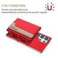 thumbnail image 3 of Decase Premium Flip Magnetic Wallet Case Compatible with Samsung Galaxy S24 FE,Shockproof RFID Wallet Protection Cover with Credit Card & Cash Slot,PC+TPU & PU Leather Hybrid Back Cover,Red, 3 of 12