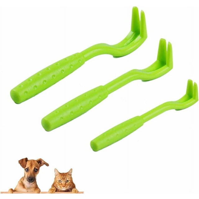 3PCS Tick Tweezers, Tick Hooks, Tick Traps, Tick Traps for Dogs and Cats, Tick and Flea Removal, Green