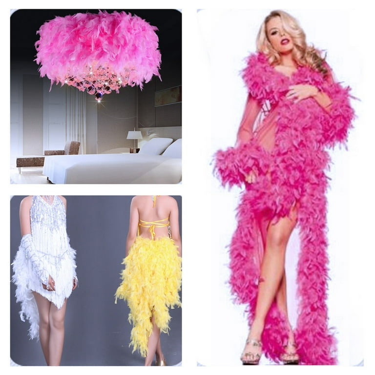 Gasue Fall Decorations for Home, Feather Boas with Heart Rimless Sunglasses  - 2M/6.6Ft Feather Boa for Women - Ideal for Dancing, Wedding, Party,  Cosplay, Blue 