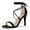 Black, variant on BLISSFUL STEP Women's Lace Up Ankle Wrap Open Toe Stiletto High Heel Sandals Black 5