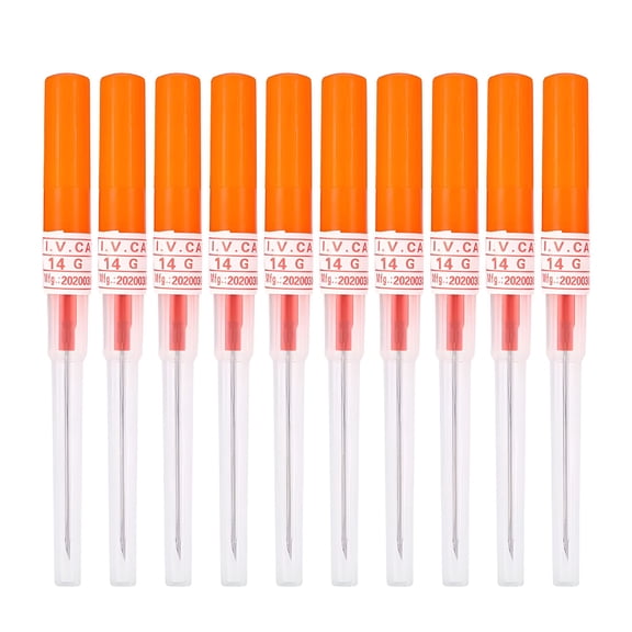XIRQI Ear Nose Piercing, 10pcs 14G Piercing IV Catheter Kit Piercing for IV Start Kits, Body Piercing Tools, Piercing Supplies (14G)