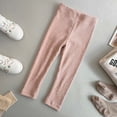 thumbnail image 4 of HXWCHs Girls Thermal Pants Casual Leggings Fashion Slim Fit Comfortable Soft Warm Winter Toddler Bottoms Pink 9-10 Years, 4 of 4