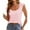 Pink, variant on Summer Cap Sleeve Women Solid Color Scoop Neckline Casual T-shirt Simple Tops