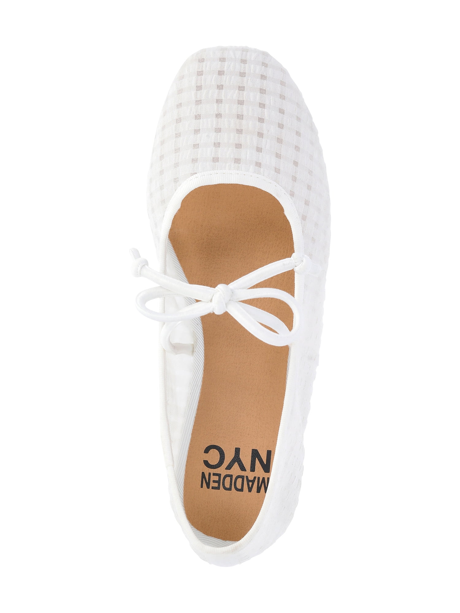 Madden NYC Little and Big Girls' Gingham Mesh Ballet Flats
