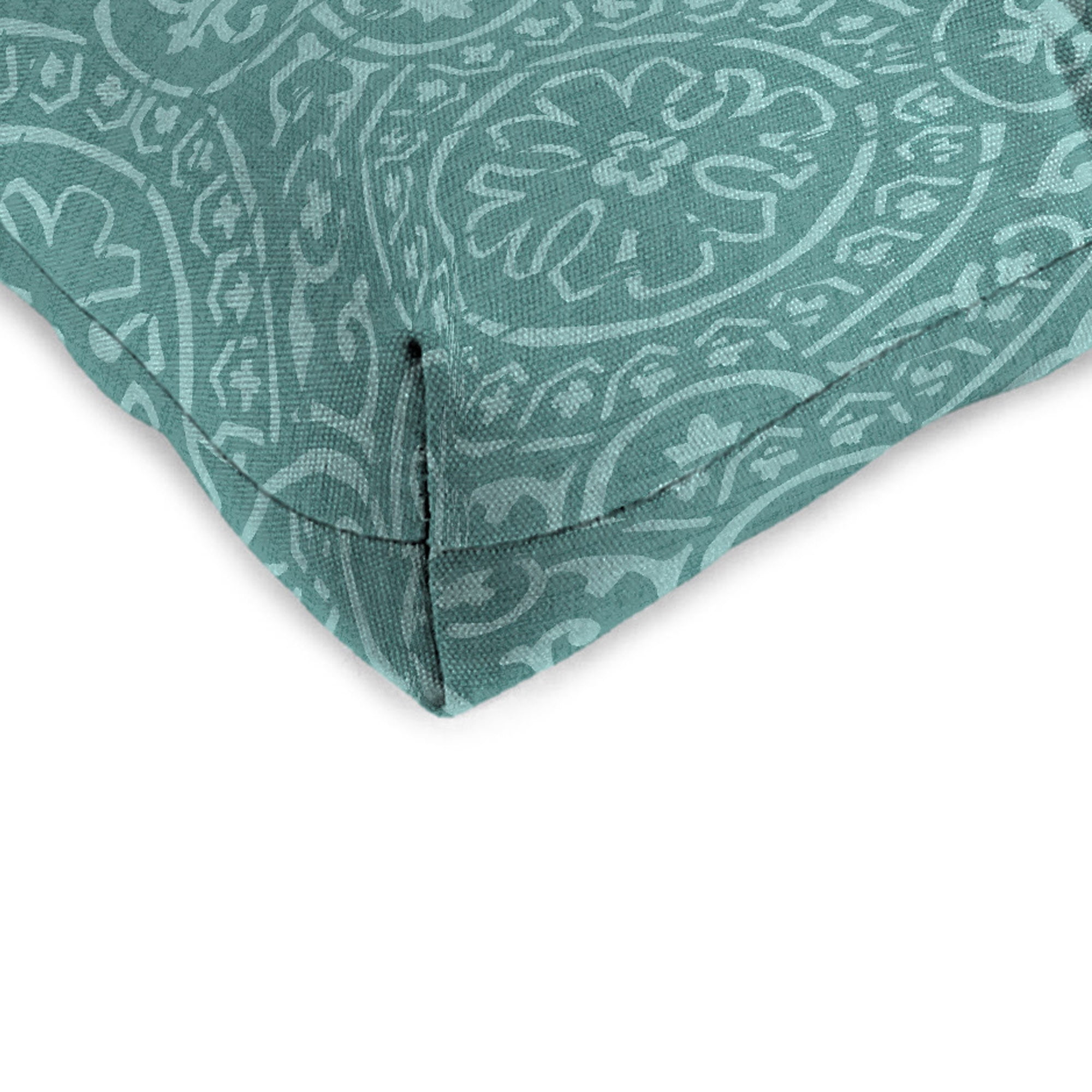 Jordan Manufacturing 18 x 18 Light Turquoise Medallion Tufted Outdoor Seat Cushion (2 Pack)
