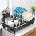 thumbnail image 1 of SNTD Dish Drying Rack, Expandable Dish Rack for Kitchen Counter, Stainless Steel Dish Drainer with Drainboard Set and Utensil Hol, 1 of 9