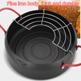 thumbnail image 4 of 22cm With Clip Tempura Kitchen Multifunctional Japanese Style Iron Deep Fryer, 4 of 10