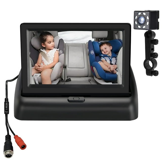 Coche plegable de 4,3 pulgadas para bebés. Cámaras para coches de bebé.