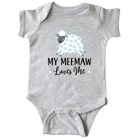 

Inktastic My Meemaw Loves Me Lamb Gift Baby Boy or Baby Girl Bodysuit