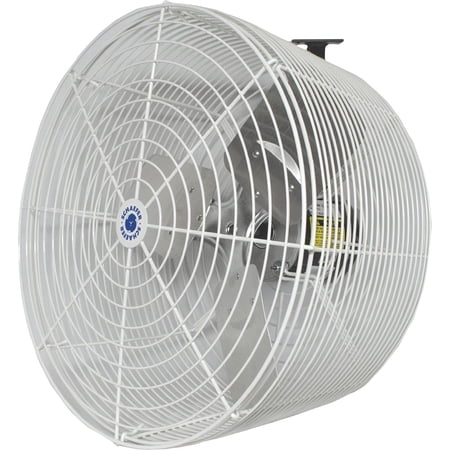 VK20 -Kool Deep Guard Greenhouse Air Circulation Fan — 20” HAF Wall Mount Fan w/T-shape Mount — Mount Bracket Ventilation Fan — White