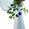 thumbnail image 4 of MDS pack of 2 panels (30" width x 20Ft Long) Wedding Arch Draping Fabric sheer Chiffon Fabric Drapery for Wedding Ceremony - baby Blue, 4 of 7